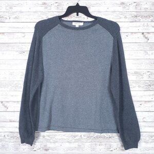 Calvin Klein Raglan Sleeved Sweater L Gray 411